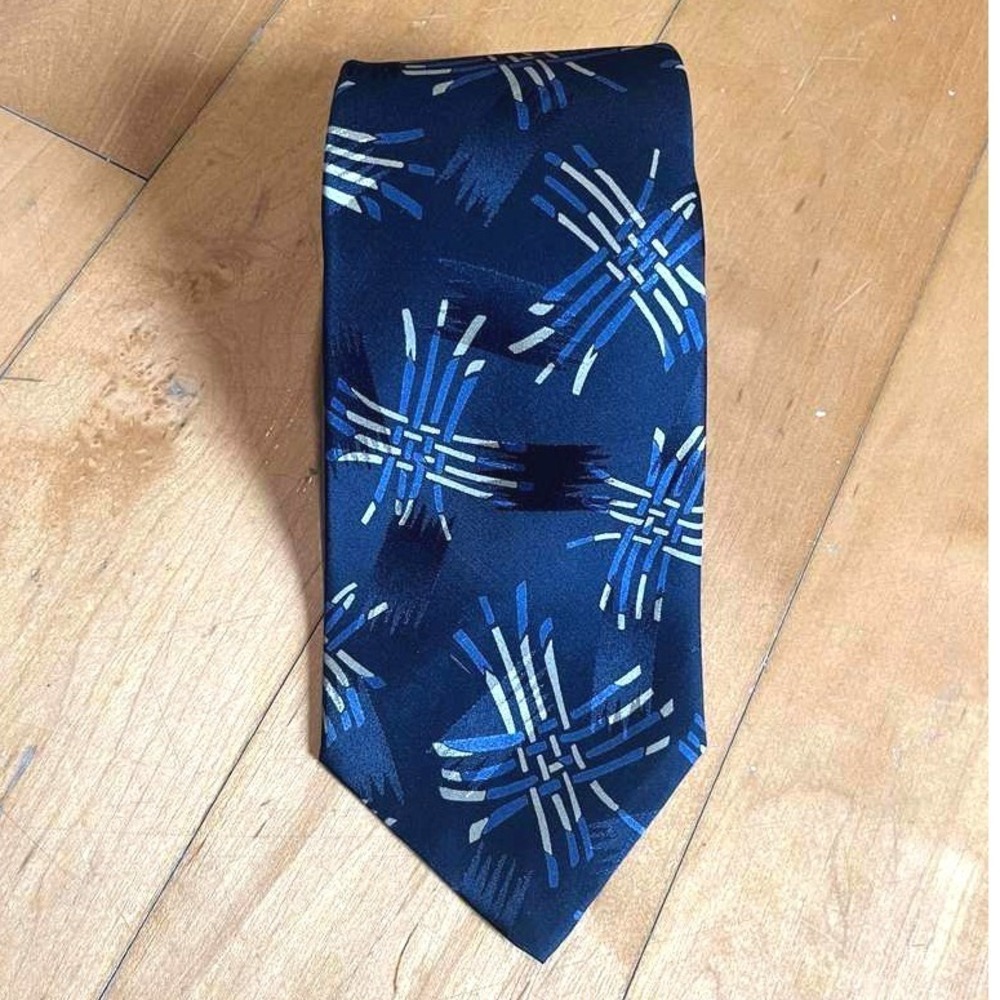 Polo Ralph Lauren Silk Tie Mens XL Navy Blue Excellent‎ Neiman Marcus Vintage